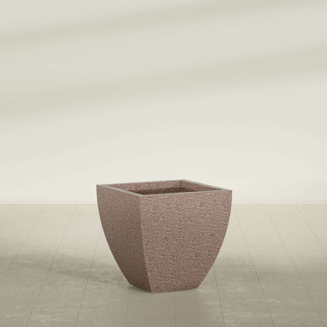 ProTone Fiberglass Premium Finish Tapered Square Square Planter - 24 in x 24 in x 24 in - StoneLight - Sunstone - StoneLight - Sunstone,24 in x 24 in x 24 in