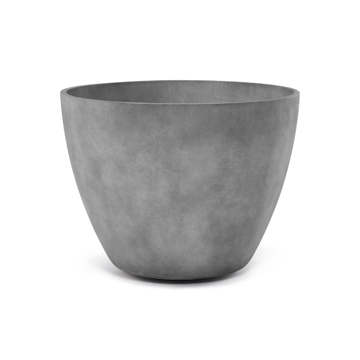 Lupo Tapered Planter – Concrete Stone Finish – Fiberglass Indoor/Outdoor and Weather-Resistant Large Planter (37.5" D x 28.3" H Exterior, 35.8" D x 27.8" H Interior) - Concrete Stone,37.4 in diam. x 28.3 in