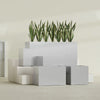 Granada Extra Large Long Rectangle Fiberglass Planter - 72 in x 24 in x 24 in - Metallic Silver - Metallic Silver,72 in x 24 in x 24 in