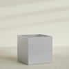 Montroy Extra Large Cube Square Fiberglass Planter - 60 in x 60 in x 60 in - Metallic Silver - Metallic Silver,60 in x 60 in x 60 in
