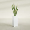 Perth Large Tall Rectangle Fiberglass Planter - 16 in x 16 in x 42 in - Matte White - Matte White,16 in x 16 in x 42 in