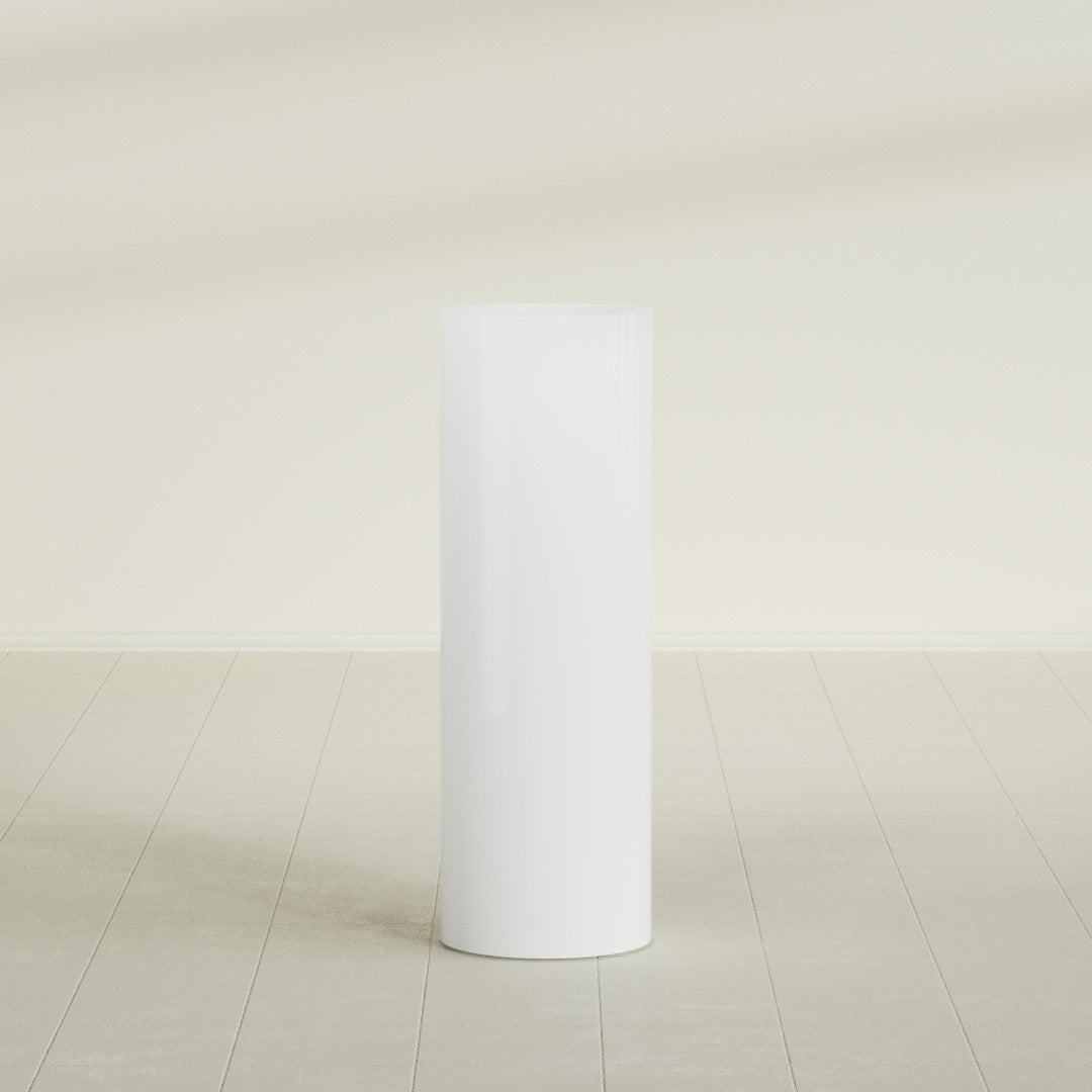 Corry Large Tall Cylinder Fiberglass Planter - 12 in x 12 in x 36 in - Matte White - Matte White,30 in x 30 in x 32 in