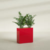 Milano Medium Narrow Rectangle Fiberglass Planter - 24 in x 10 in x 24 in - Gloss Red - Gloss Red,24 in x 10 in x 24 in
