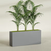 Potsdam Extra Large Long Rectangle Fiberglass Planter - 72 in x 16 in x 32 in - Metallic Gunmetal - Metallic Gunmetal,72 in x 16 in x 32 in