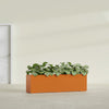 Hudson Extra Large Long Rectangle Fiberglass Planter - 100 in x 18 in x 28 in - Gloss Tangerine - Gloss Tangerine,100 in x 18 in x 28 in