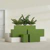 Tolga Large Rectangle Fiberglass Planter - 36 in x 16 in x 24 in - Satin Green - Satin Green,36 in x 16 in x 24 in
