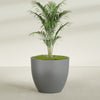 Wannsee Extra Large Round Fiberglass Planter - 50 in x 50 in x 44 in - Metallic Gunmetal - Metallic Gunmetal,50 in x 50 in x 44 in