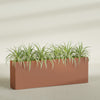 Hollywood Extra Large Narrow Rectangle Fiberglass Planter - 72 in x 12 in x 24 in - Matte Terracotta - Matte Terracotta,72 in x 12 in x 24 in
