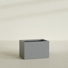 Granada Large Rectangle Fiberglass Planter - 36 in x 24 in x 24 in - Metallic Gunmetal - Metallic Gunmetal,36 in x 24 in x 24 in