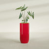 Saint Tropez Extra Large Tall Round Fiberglass Planter - 24 in x 24 in x 50 in - Gloss Red - Gloss Red,24 in x 24 in x 50 in