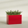 Brisbane Extra Large Long Rectangle Fiberglass Planter - 48 in x 24 in x 32 in - Gloss Red - Gloss Red,48 in x 24 in x 32 in