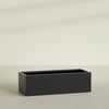 Torino Extra Large Wide Rectangle Fiberglass Planter - 60 in x 24 in x 18 in - Matte Black - Matte Black,60 in x 24 in x 18 in