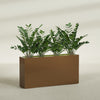 Milano Extra Large Narrow Rectangle Fiberglass Planter - 48 in x 10 in x 24 in - Metallic Bronze - Metallic Bronze,48 in x 10 in x 24 in
