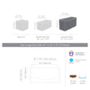 Slat Rectangle with TruDrop™ Self-Watering - 46.6in x 19in x 22.8 in
