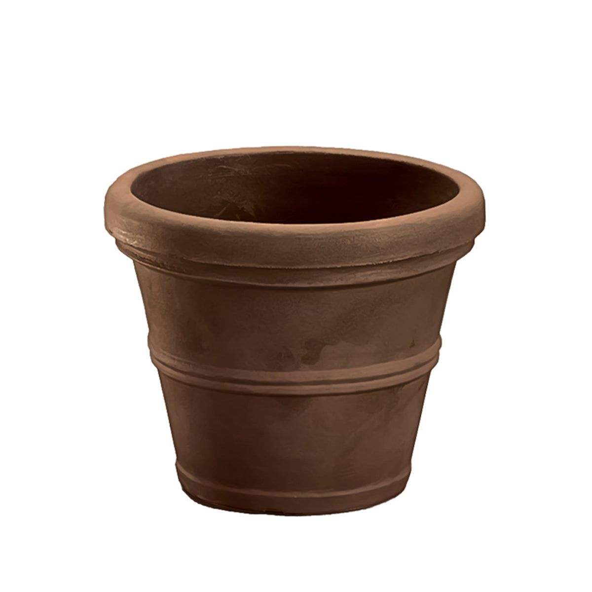 Medium Cylinder Plastic Planter - 27 in x 27 in x 21.5 in - Rust - Rust,27 in x 27 in x 21.5 in