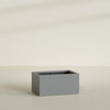 Torino Large Wide Rectangle Fiberglass Planter - 36 in x 24 in x 18 in - Metallic Gunmetal - Metallic Gunmetal,36 in x 24 in x 18 in