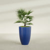 Brannan Large Round Fiberglass Planter - 24 in x 24 in x 35 in - Matte Cobalt Blue - Matte Cobalt Blue,24 in x 24 in x 35 in