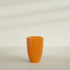 Brannan Large Round Fiberglass Planter - 24 in x 24 in x 35 in - Gloss Tangerine - Gloss Tangerine,24 in x 24 in x 35 in