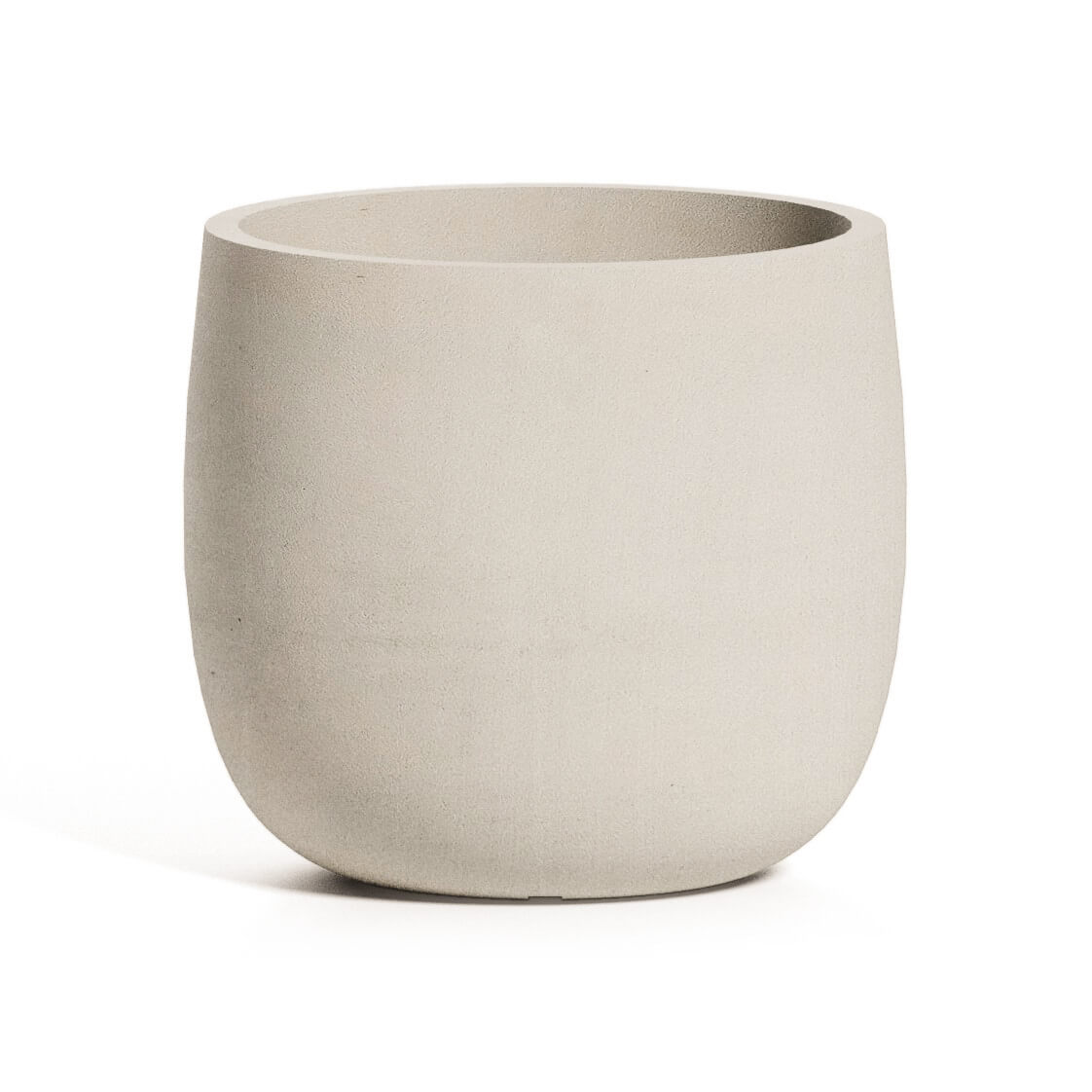 COSAPOTS Mondo Round Fiberglass Planter – Lightweight Indoor/Outdoor Plant Pot, Frost & Weather Resistant, Handmade Modern Decorative Planter – 8.5" X 8.5" X 7.7" – Sand Stone - Sand Stone,8.5 in diam. x 7.7 in