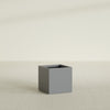 Montroy Medium Cube Square Fiberglass Planter - 24 in x 24 in x 24 in - Metallic Gunmetal - Metallic Gunmetal,24 in x 24 in x 24 in