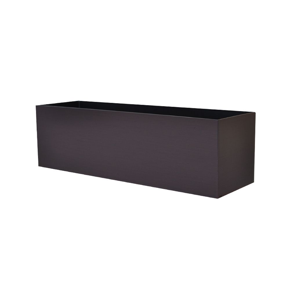 Medium Rectangle Planter - 24 in x 7 in x 7 in - Brushed Espresso - Brushed Espresso,24 in x 7 in x 7 in