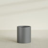 Rio Grande Medium Round Fiberglass Planter - 18 in x 18 in x 20 in - Metallic Gunmetal - Metallic Gunmetal,18 in x 18 in x 20 in