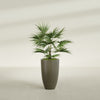 Brannan Medium Round Fiberglass Planter - 18 in x 18 in x 29 in - Matte Bronze - Matte Bronze,18 in x 18 in x 29 in
