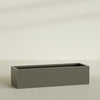 Torino Extra Large Wide Rectangle Fiberglass Planter - 72 in x 24 in x 18 in - Matte Bronze - Matte Bronze,72 in x 24 in x 18 in