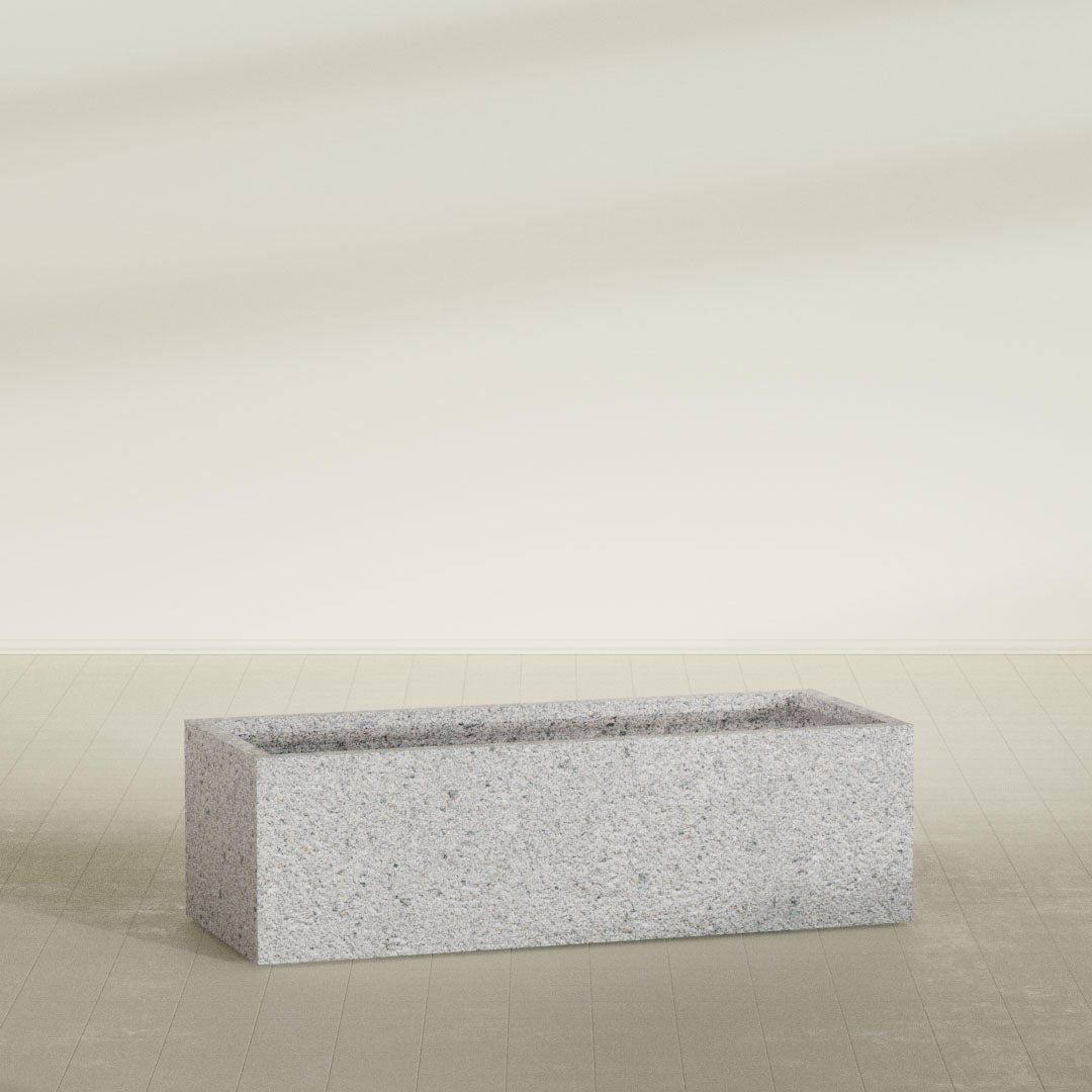 ProTone Fiberglass Premium Finish Extra Large Rectangle Planter - 60 in x 24 in x 18 in - StoneLight - Pearlstone - StoneLight - Pearlstone,60 in x 24 in x 18 in