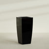 Toulan Extra Large Tall Tapered Square Fiberglass Planter - 28 in x 28 in x 60 in - Gloss Black - Gloss Black,28 in x 28 in x 60 in