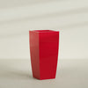 Toulan Extra Large Tall Tapered Square Fiberglass Planter - 28 in x 28 in x 60 in - Gloss Red - Gloss Red,28 in x 28 in x 60 in