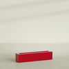 Salon Large Tall Rectangle Fiberglass Planter - 36 in x 8 in x 8 in - Gloss Red - Gloss Red,36 in x 8 in x 8 in
