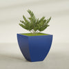 Lima Large Tapered Square Fiberglass Planter - 30 in x 30 in x 30 in - Matte Cobalt Blue - Matte Cobalt Blue,30 in x 30 in x 30 in