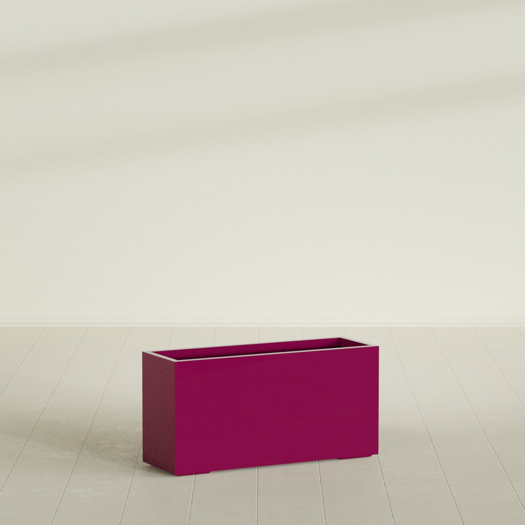 Tolga Extra Large Long Rectangle Fiberglass Planter - 48 in x 16 in x 24 in - Gloss Eggplant - Gloss Eggplant,48 in x 16 in x 24 in