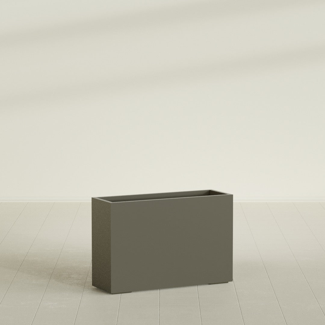 Potsdam Extra Large Long Rectangle Fiberglass Planter - 48 in x 16 in x 32 in - Matte Bronze - Matte Bronze,48 in x 16 in x 32 in