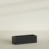 Reade Small Tabletop Rectangle Fiberglass Planter - 14 in x 5 in x 4.3 in - Matte Black - Matte Black,14 in x 5 in x 4.3 in
