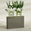 Amesbury Extra Large Narrow Rectangle Fiberglass Planter - 48 in x 10 in x 32 in - Matte Bronze - Matte Bronze,48 in x 10 in x 32 in
