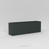 Tolga Medium Rectangle Fiberglass Planter - 16 in x 16 in x 24 in - Matte Charcoal - Matte Charcoal,16 in x 16 in x 24 in