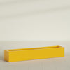 Cuba Extra Large Long Rectangle Fiberglass Planter - 72 in x 14 in x 12 in - Gloss Saffron - Gloss Saffron,72 in x 14 in x 12 in
