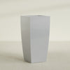 Toulan Extra Large Tall Tapered Square Fiberglass Planter - 23 in x 23 in x 48 in - Metallic Silver - Metallic Silver,23 in x 23 in x 48 in