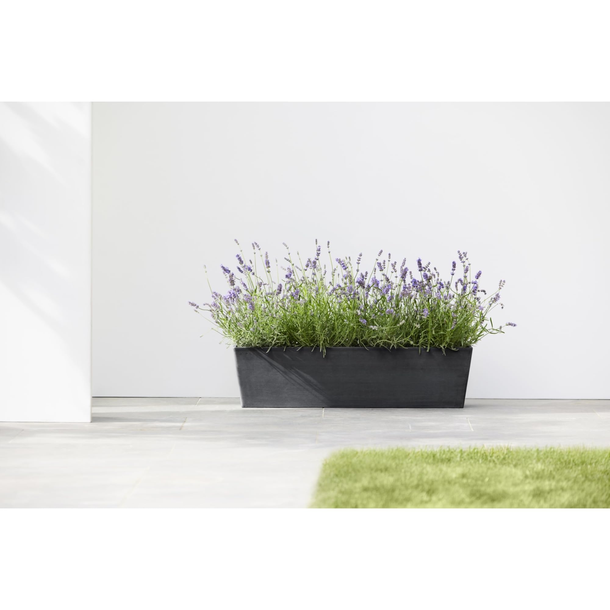 Bruges Medium Rectangle Planter - 21.75 in x 6.75 in x 6.75 in - Dark Grey - Dark Grey,21.75 in x 6.75 in x 6.75 in