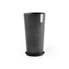 Amsterdam High Large Tall Round Planter - 19.5 in x 19.5 in x 35.5 in - Planter + Saucer - Dark Grey - Dark Grey,19.5 in x 19.5 in x 35.5 in,Planter + Saucer