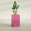 Darwin Large Tall Rectangle Fiberglass Planter - 24 in x 24 in x 42 in - Gloss Pink Violet - Gloss Pink Violet,24 in x 24 in x 42 in