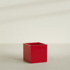 Montroy Large Cube Square Fiberglass Planter - 32 in x 32 in x 32 in - Gloss Red - Gloss Red,32 in x 32 in x 32 in