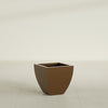 Lima Small Tapered Square Fiberglass Planter - 16 in x 16 in x 16 in - Metallic Bronze - Metallic Bronze,16 in x 16 in x 16 in