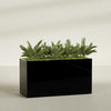 Brisbane Extra Large Long Rectangle Fiberglass Planter - 60 in x 24 in x 32 in - Gloss Black - Gloss Black,60 in x 24 in x 32 in