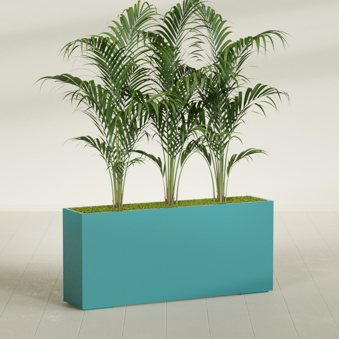 Potsdam Extra Large Long Rectangle Fiberglass Planter - 72 in x 16 in x 32 in - Satin Sea Foam - Satin Sea Foam,72 in x 16 in x 32 in