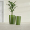 Tegel Large Round Fiberglass Planter - 22 in x 22 in x 30 in - Satin Green - Satin Green,22 in x 22 in x 30 in