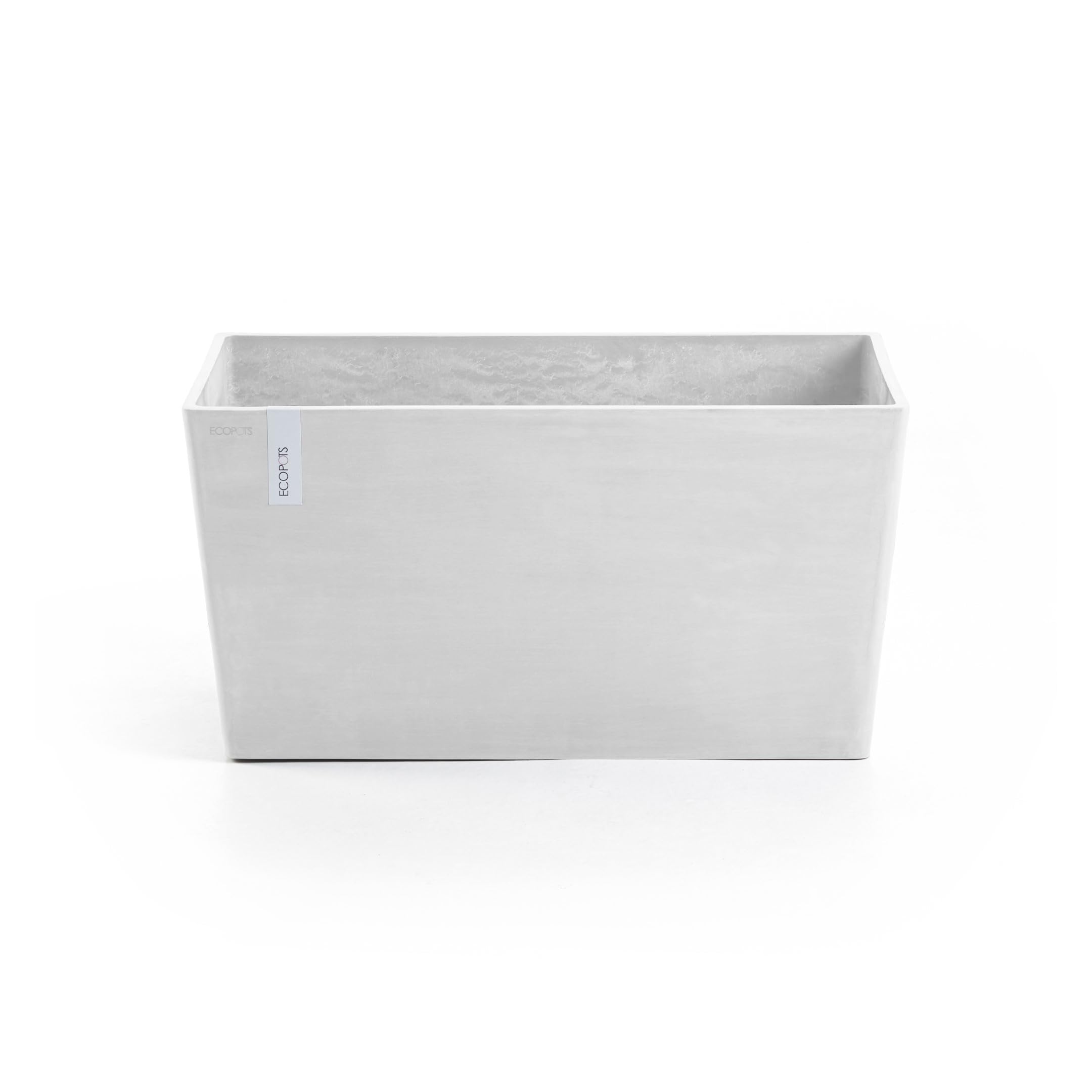 Paris Large Rectangle Planter - 31.5 in x 15 in x 15.75 in - Pure White - Pure White,31.5 in x 15 in x 15.75 in