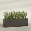 Granada Extra Large Long Rectangle Fiberglass Planter - 72 in x 24 in x 24 in - Matte Brown - Matte Brown,72 in x 24 in x 24 in